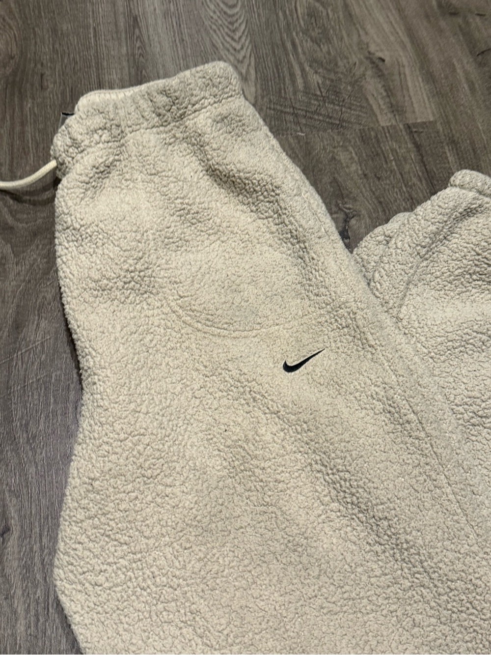 Nike Mens Cream Sherpa Jogger Pants image 2